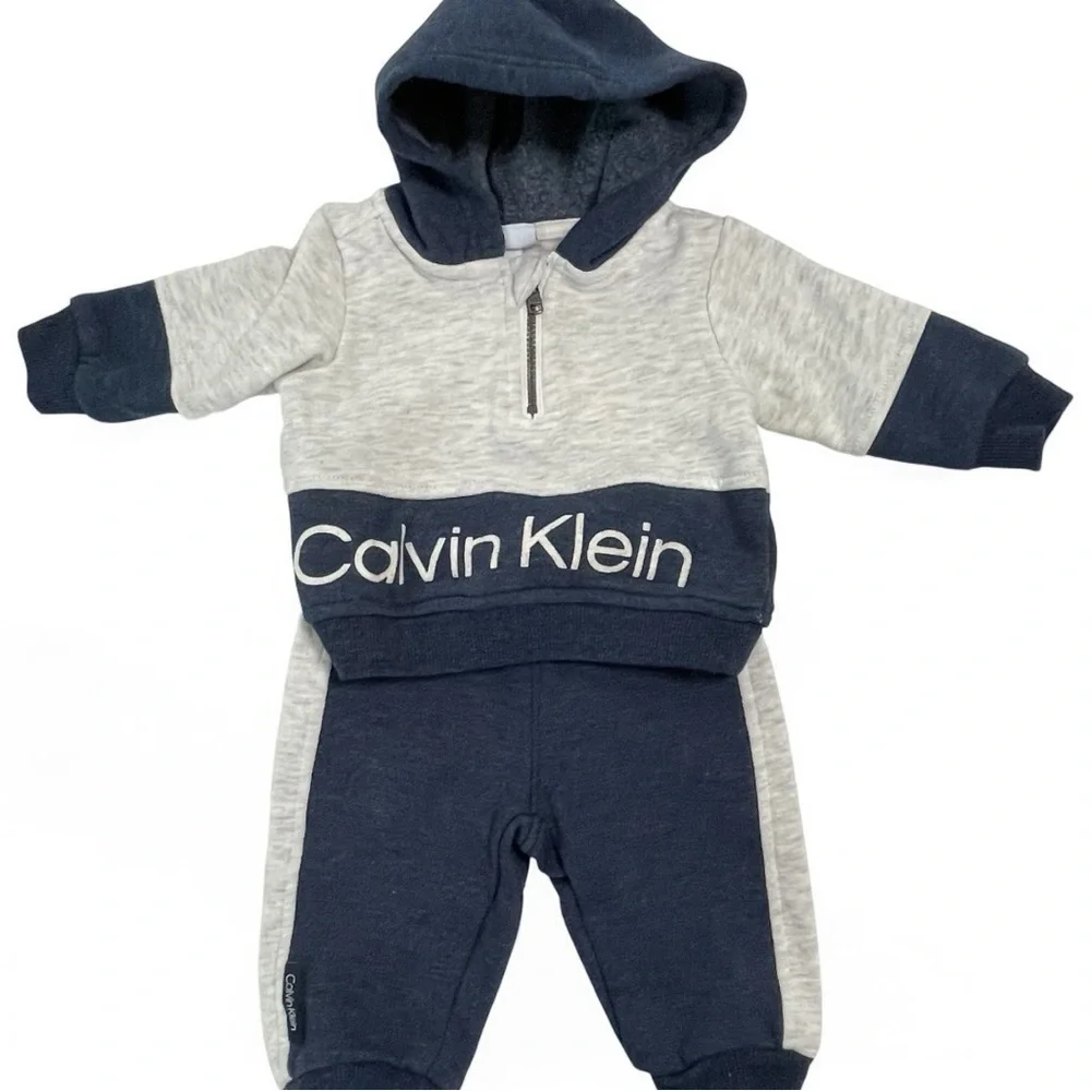 Calvin Klein Navy and Gray Baby Set - Picture 3 of 12